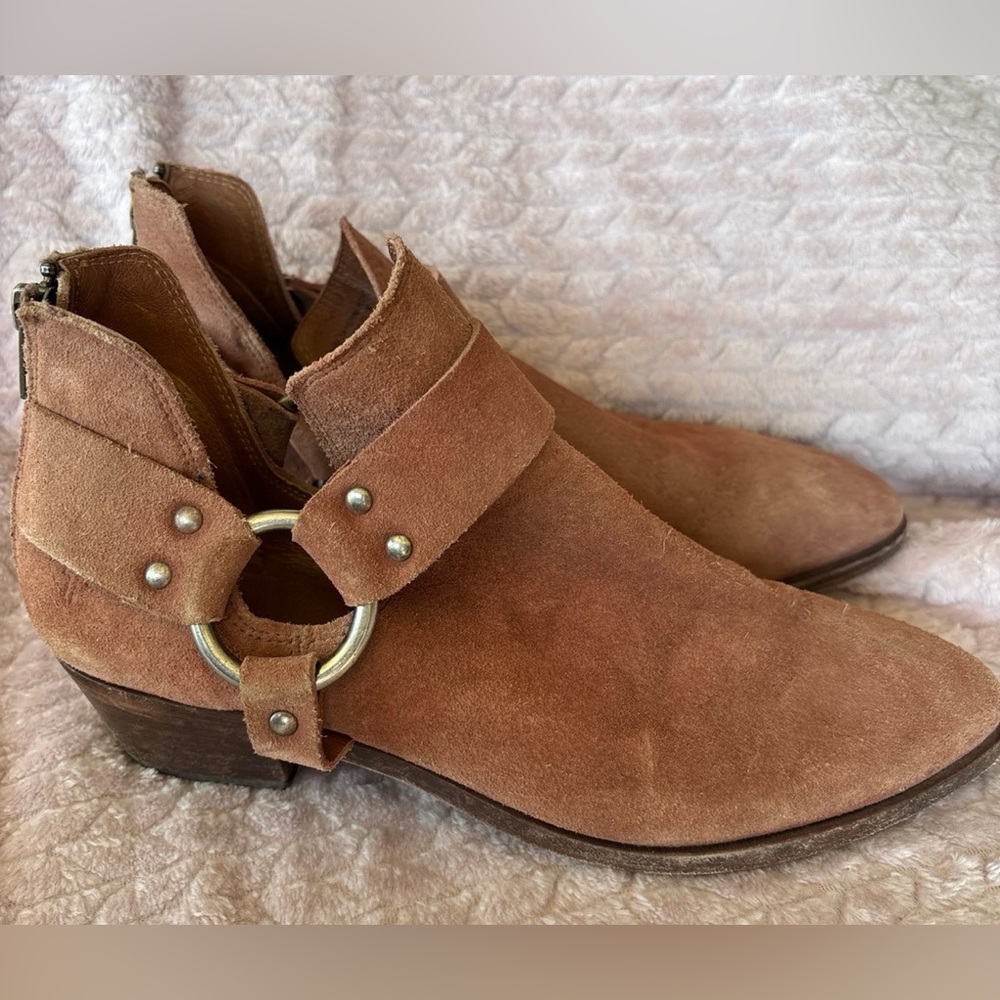 Frye Brown Suede Ankle Booties